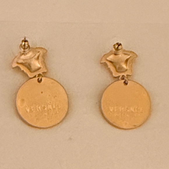 Versace Fashion Gold and Black Medusa Earrings - Picture 5 of 7